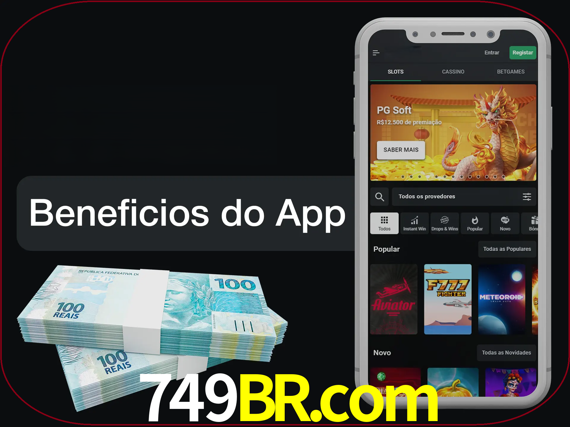 Obtenha todos os benefícios usando o aplicativo.