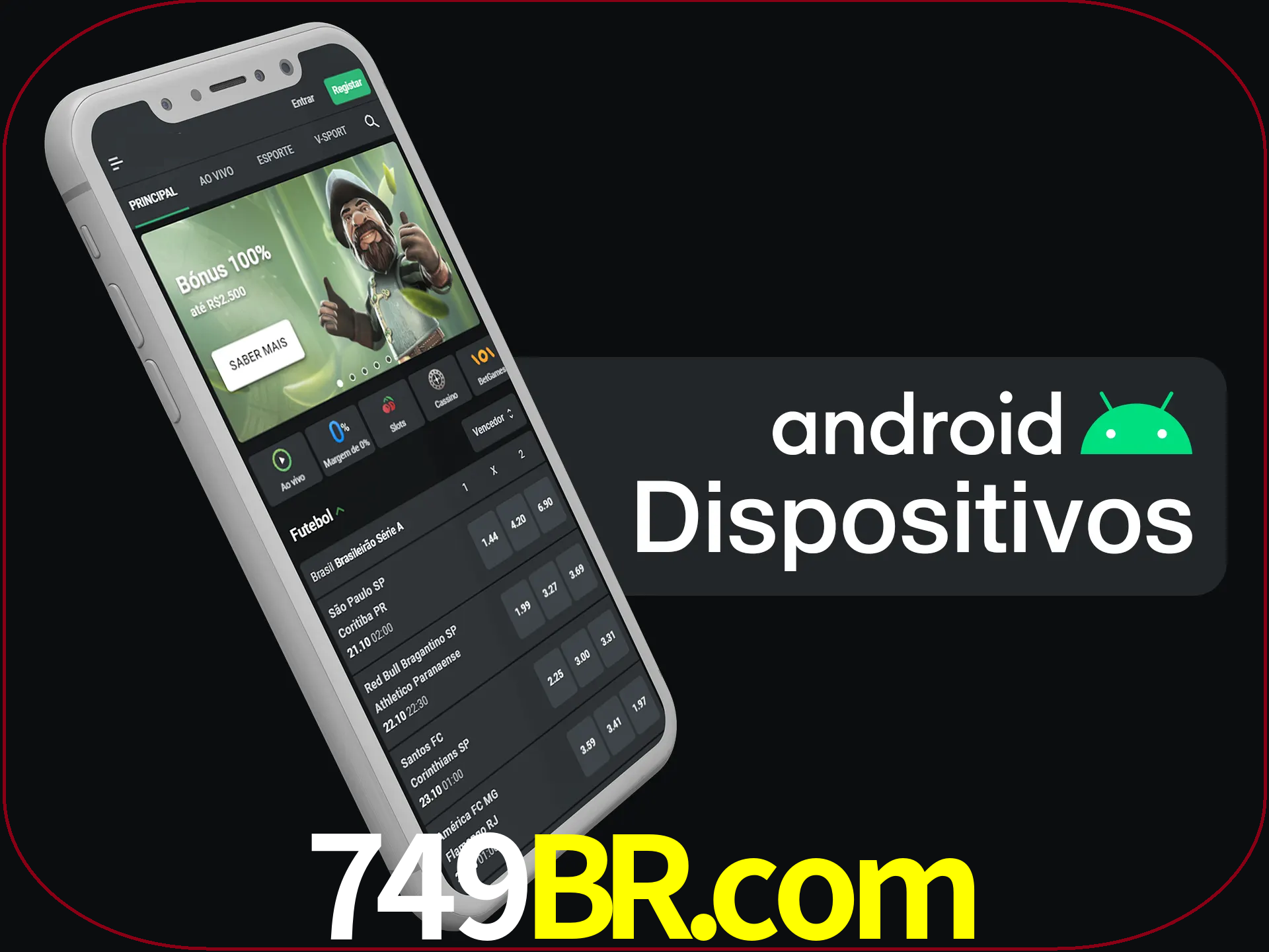 O aplicativo suporta a maioria de todos os dispositivos Android.