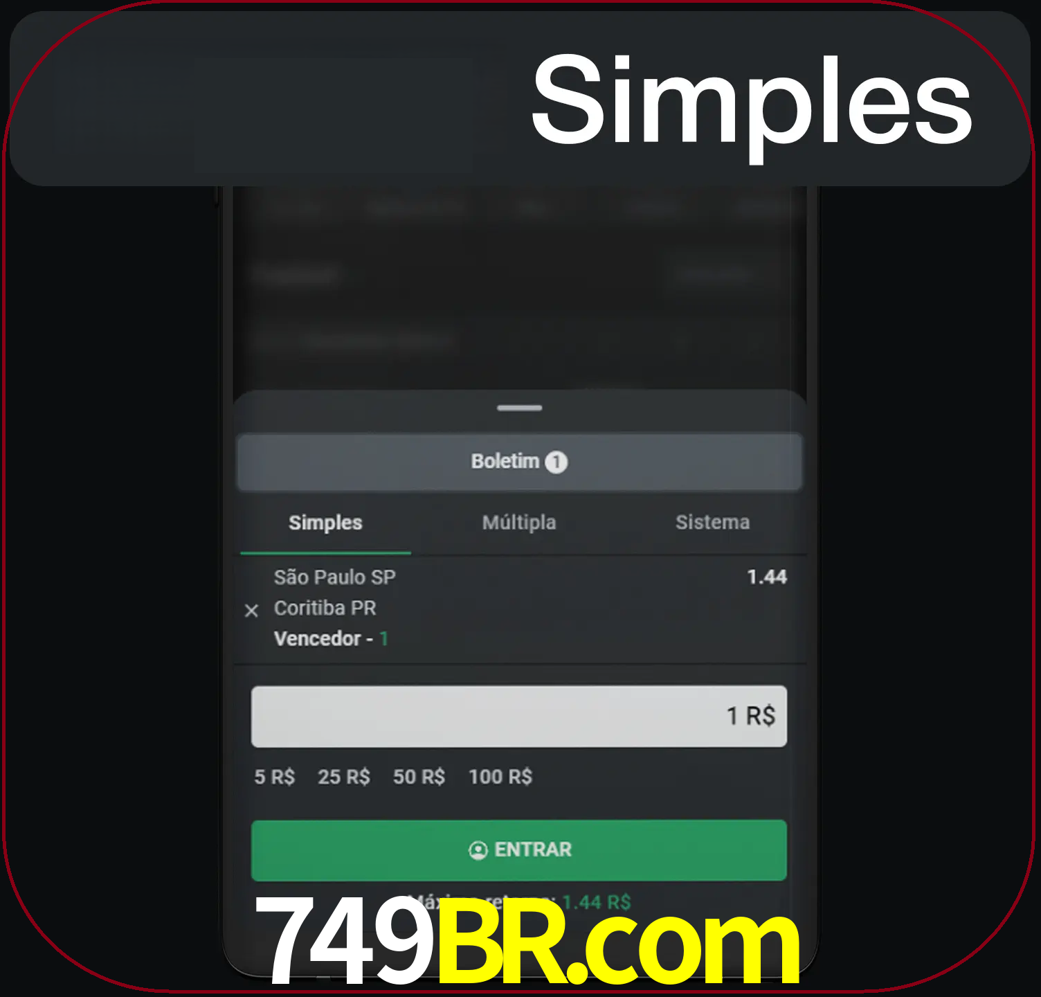 Ganhe seu dinheiro certo com uma única aposta.